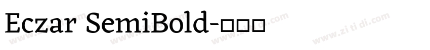 Eczar SemiBold字体转换